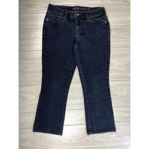Apt 9 Jeans Women’s Size 8 Crop Flare Stretch Denim Capri Medium Wash Jeans